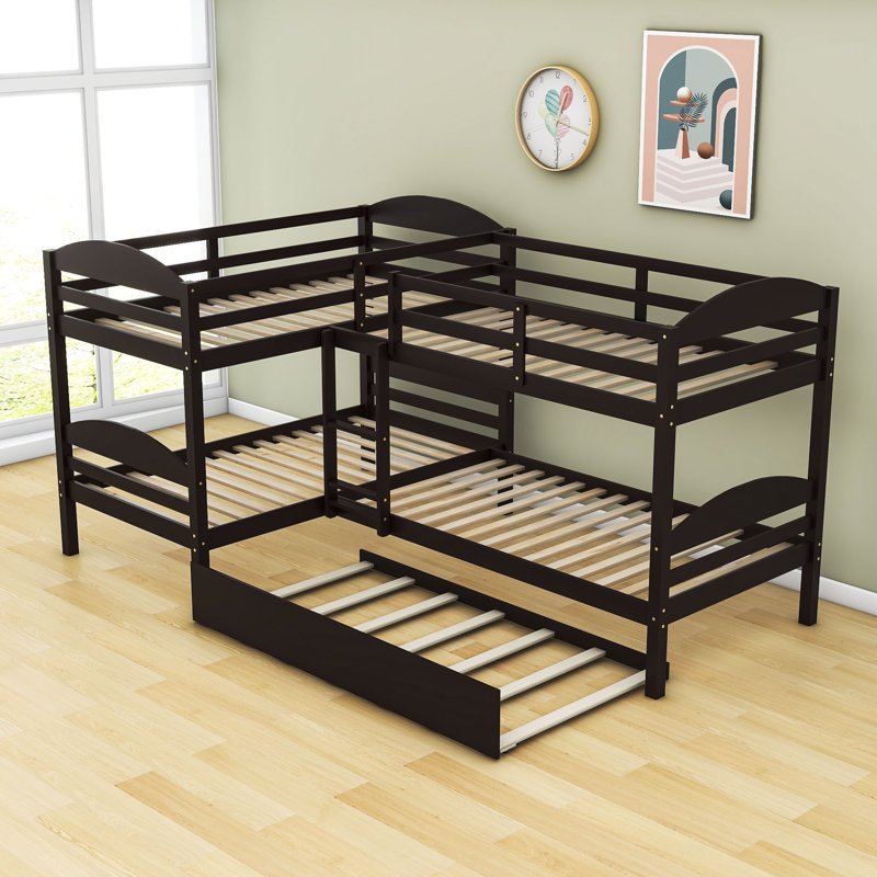 L shaped bunk bed with trundle discount